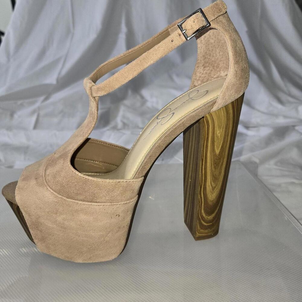 Jessica Simpson Dany T-Strap Platform Sandals in Sand